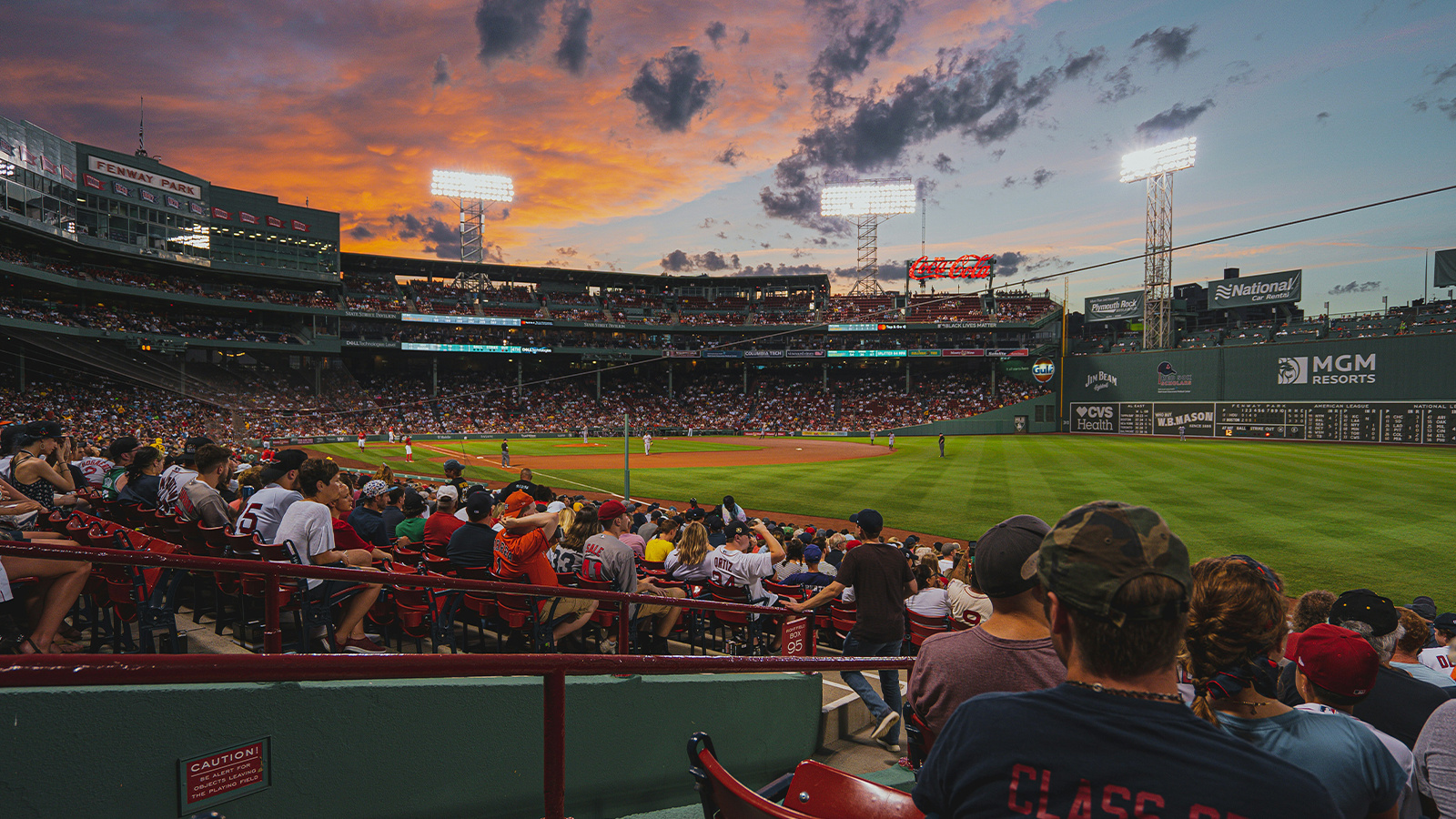 A Boston Red Sox game at Fenway Park