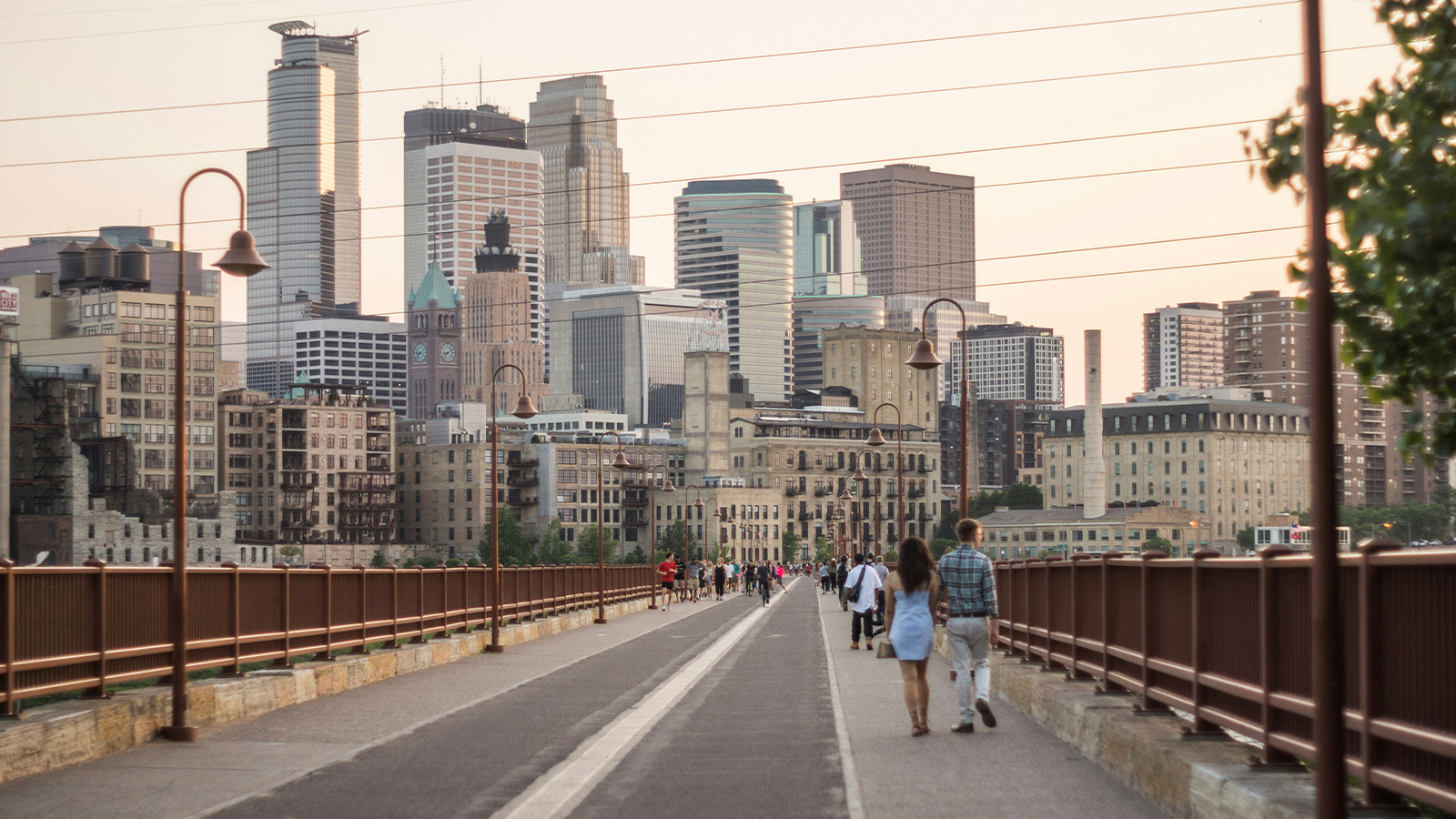 Pedestrian bridge in Minneapolis