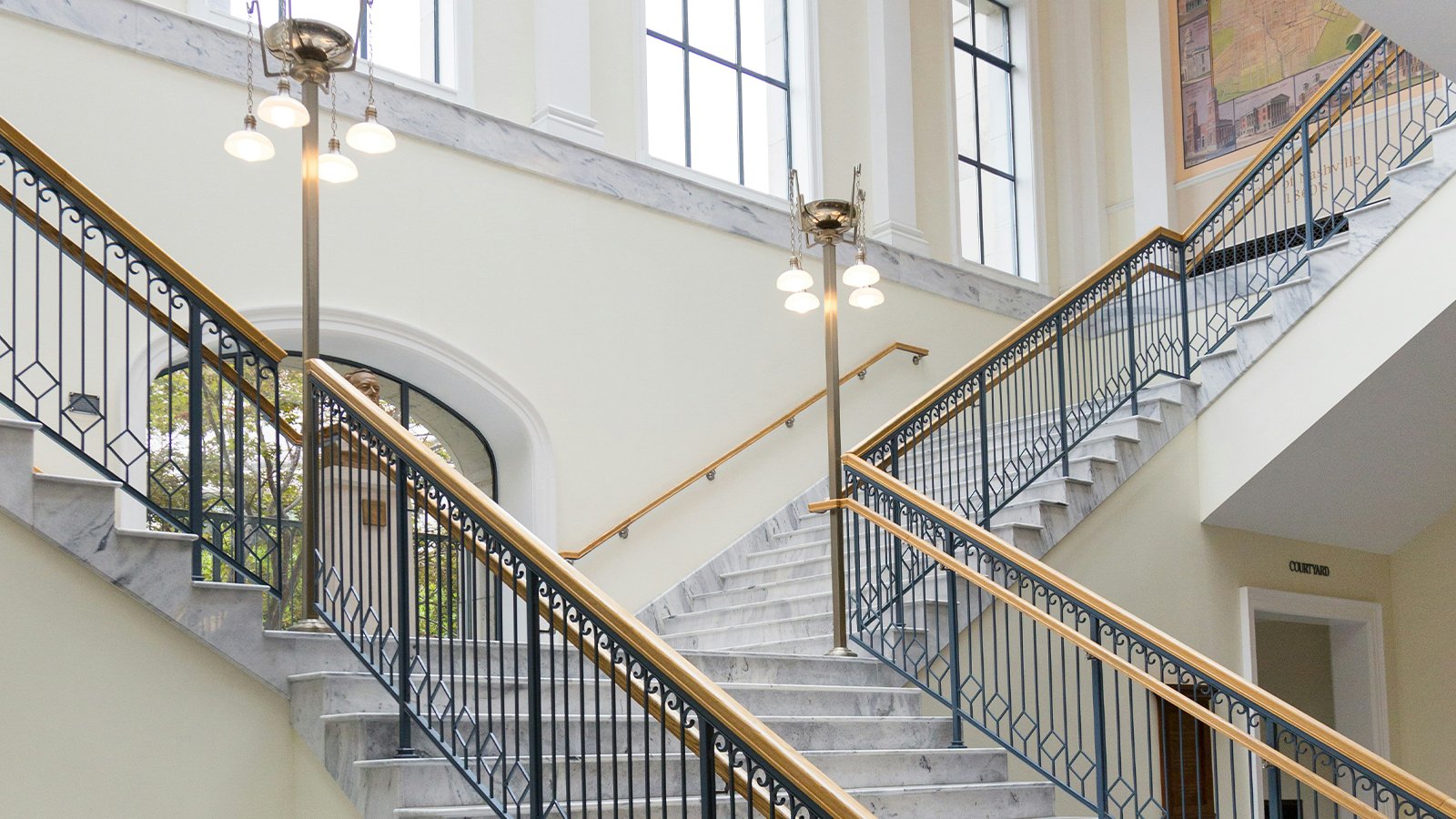 Stairs inside the Nashville Public Library.