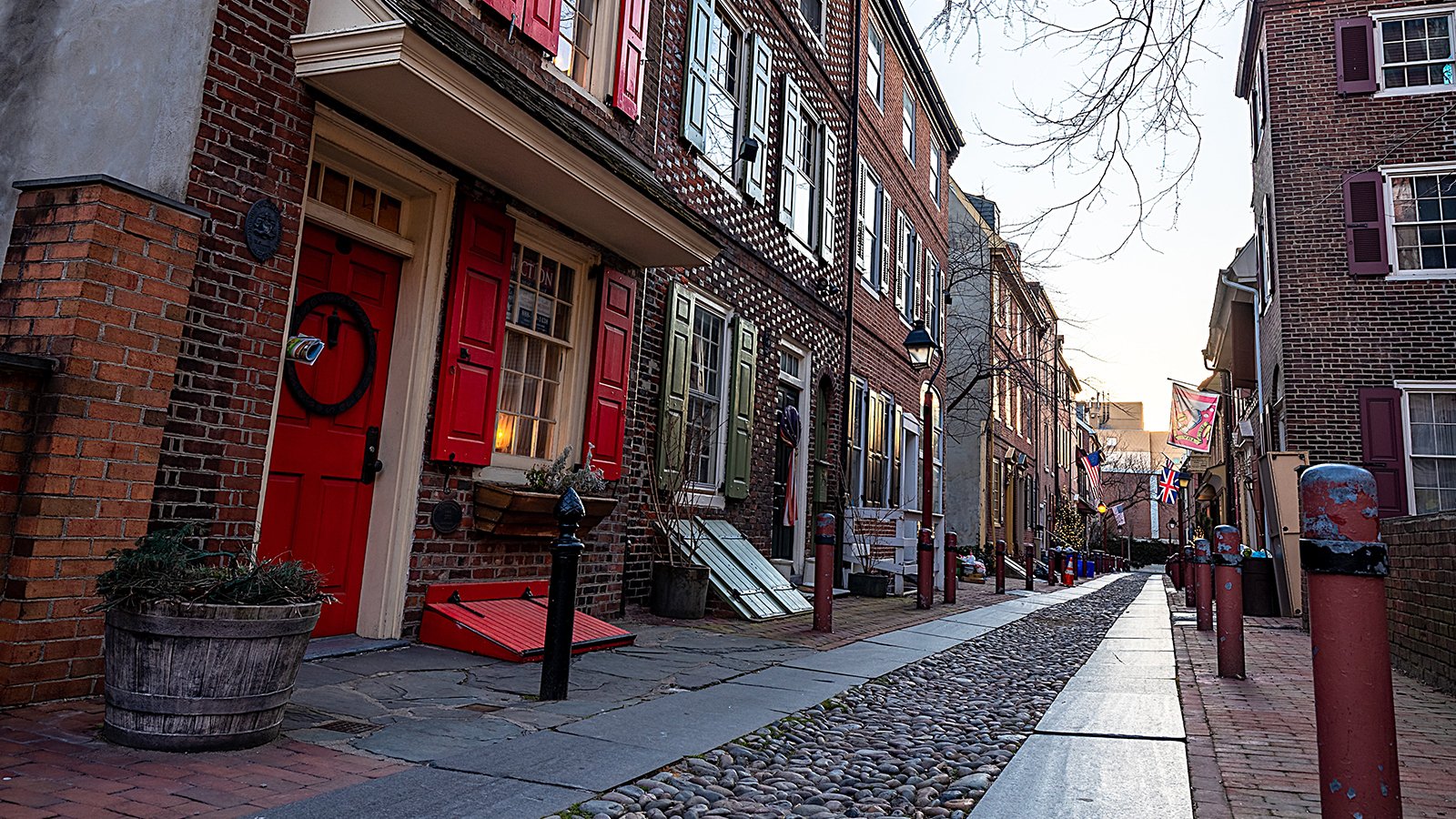 A street in the Old City neighborhood of Philadelphia.