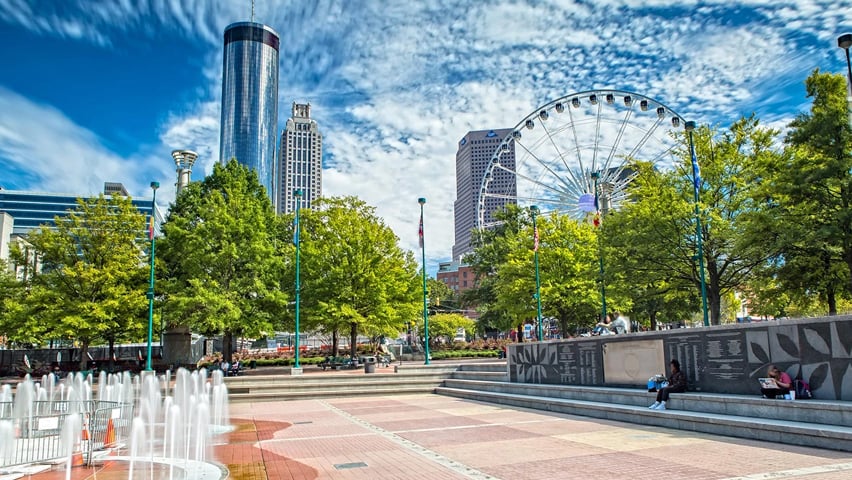 View of Atlanta from Olympic Centennial Park