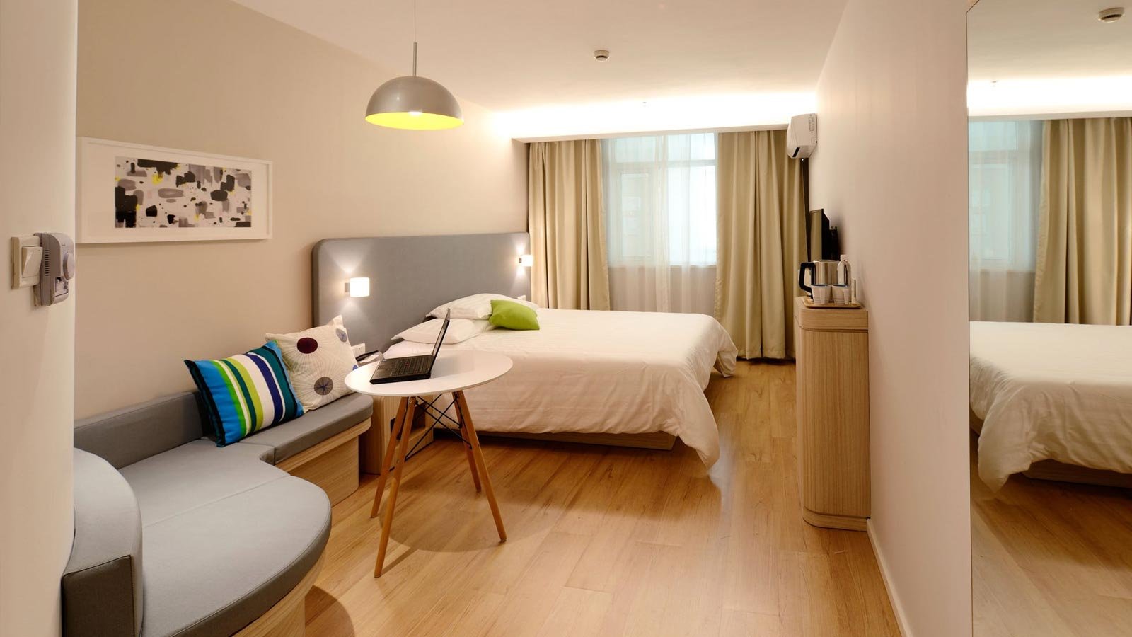 Bright modern hotel room
