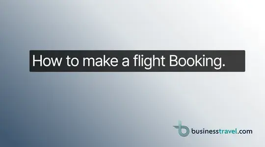 How to make a flight Booking.