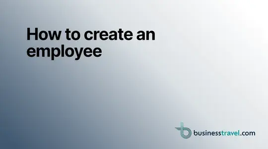 How to create an employee
